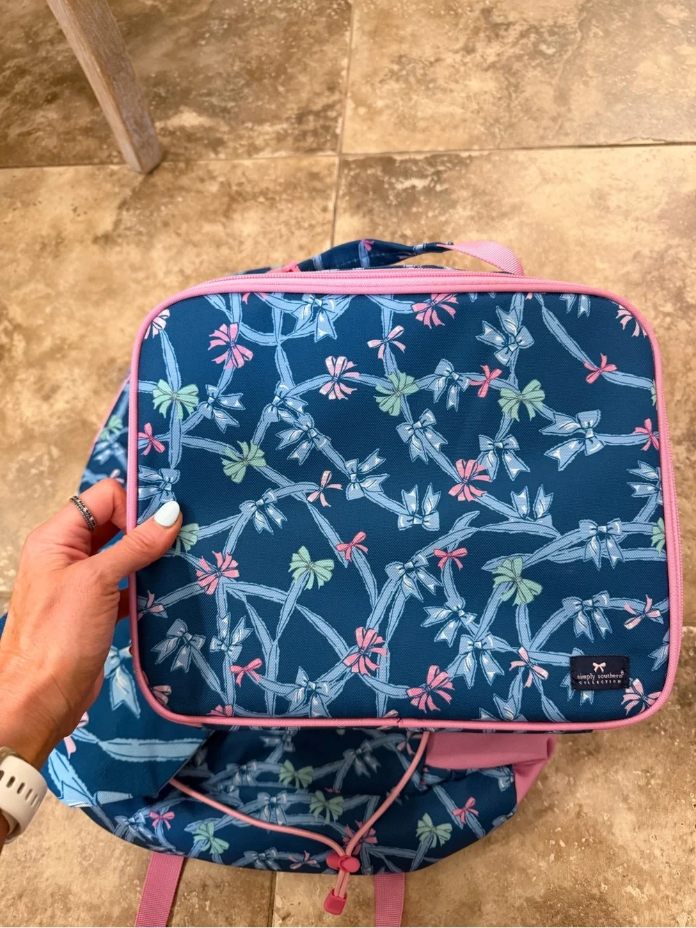NWT Kids Simply Southern backpack, lunchbox & cosmetic bag